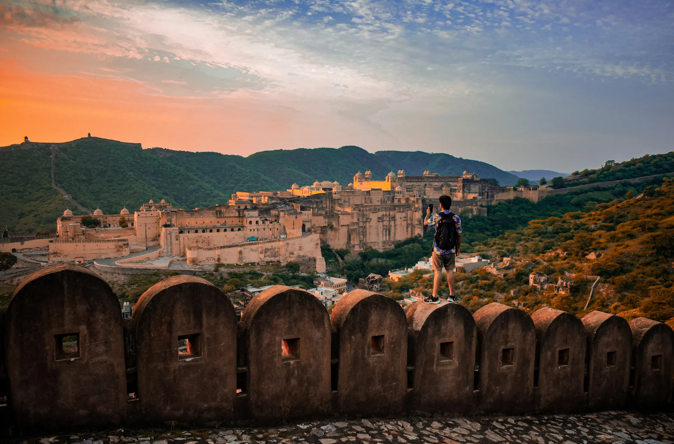 Iconic Rajasthan palace and heritage architecture